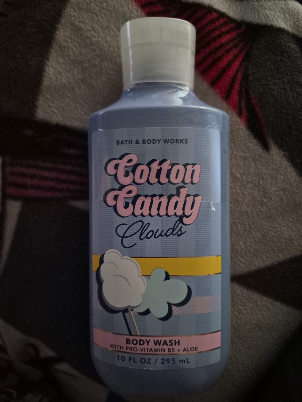 Bath & Body Works Cotton Candy Clouds Body Wash - Light Blue & Pink Accents